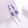 thumbnail image 2 of 1 Par Pendie Mujeres Forma Redonda Pendie de Ceistal Joyas Mujeres , Azul Zulema Pendientes colgantes de gota, 2 of 8