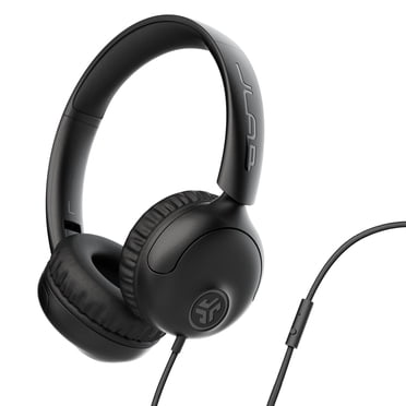 JLab Studio 2 Wired Headphones, Black, Cloud Foam Comfort, Foldable, In-Line Mic, Lab Quality Sound