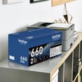 thumbnail image 3 of Brother Genuine High-Yield Black Toner Cartridge Twin Pack TN660 2PK (TN6602PK) - Sold Without Manufacturer Warranty, 3 of 4