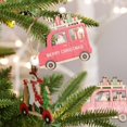 thumbnail image 4 of 9 piezas de colgantes de madera para coche de Navidad, decoración del hogar, regalo de año nuevo para niños, B Afortunado Sencillez, 4 of 5
