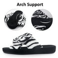 thumbnail image 2 of Women's Arch Support Slippers Memory Foam Orthotic Heel Cup Arthritis Edema House Shoes with Velcro Closure, Zebra 11, 2 of 6