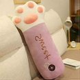 thumbnail image 1 of ZHAOCHENG Bonita almohada de tela de terciopelo con forma de gato con garras largas y plumas, almohada de beso de 50 cm, 1 of 4