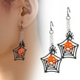 thumbnail image 2 of 1 Pcs Halloween Pumpkin Earrings For Women - Gothic Black Dangle Earrings, Trendy Spooky Jewelry For Halloween Cosplay, Parties and Everyday Wear,Four styles(D), 2 of 8