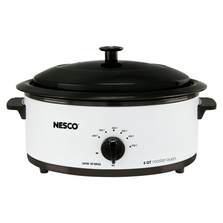 

NESCO 6 Qt. Ivory Roaster with Porcelain Cook Well 4816-14