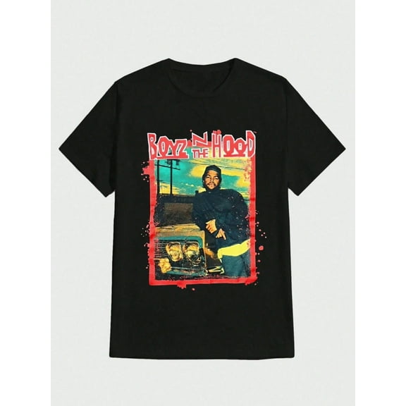 Comfortable Fit Album Cover Logo  Casual Digital Print Pure Heavy Cotton T Shirt 100%  Cotton