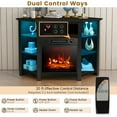 thumbnail image 5 of Giantex Corner TV Stand w/Electric Fireplace, Entertainment Center, Media Console Cabinet, Black, 5 of 10