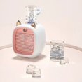 thumbnail image 6 of Portable Nano Spray Cooling Fan,Cute Fox Shaped Small USB Rechargeable Fan with 3 Speed,2 In 1 Mist Humidifier Desk Fan with Water Tank for Dorm Home Office(Pink), 6 of 9