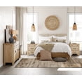 thumbnail image 2 of 3PCS Farmhouse Bedroom Set, 59" Wide Chest With 4 Doors And 2 Drawers, Wood Nightstand Set Of 2 With Charging Station For Living Room, Hallway,Dining Room, 2 of 5