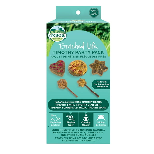 Set de Juguetes Oxbow Enriched Life Timothy Party Pack para Pequeñas Mascotas