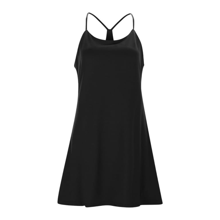 Womens Tennis Dress Sleeveless Athletic Dress A-Line Workout Sports Dress
