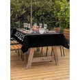 thumbnail image 2 of Outdoor Tablecloth with Umbrella Hole and Zipper, Black American Flag Rectangle Table Cloth 60x120 Inch Waterproof Tablecloth, Abstract Red Hockey Stripes Us Flag Picnic Table Cover for Patio Camping, 2 of 7
