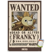 One Piece - Franky Wanted Poster Wall Poster, 22.375" x 34"