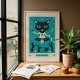 thumbnail image 6 of Tarot Card Cat: The Magician - Digital Art Cat Mystical Surrealism Dog Whimsical Oak Framed Wall Art Print 20 x 30 inches, 6 of 59