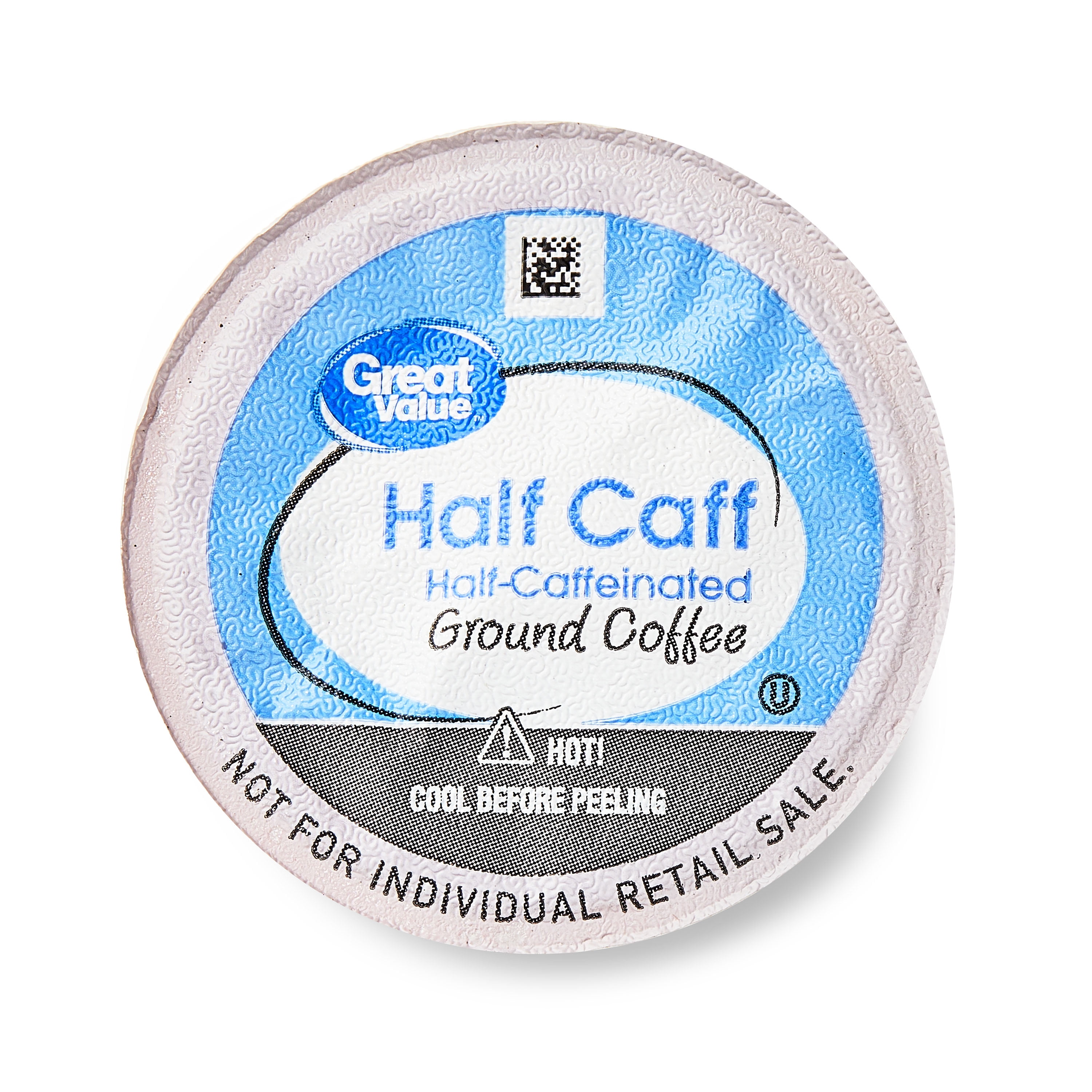 Great Value Arabica Half Caff Medium Roast Ground Coffee Pods, 12 Count