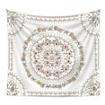thumbnail image 1 of Tapiz de mandala, tapiz de medallón floral, tapiz de bosquejo de plantas florales, tapiz bohemio hippie para habitación, 1 of 5