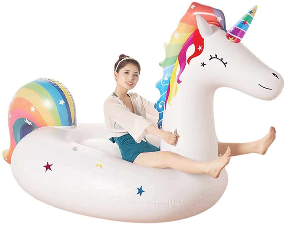Mega Huge 9' Tall Inflatable Unicorn Party Floating Island Raft NEW CLEARANCE 