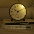 thumbnail image 5 of Analog Alarm Clock, Small Clock with Night Light, Battery Operated, for Living Room, Bedrooms, Desk, 5 of 6