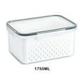 thumbnail image 1 of VONKY Convenient Storage Solution Storage Container For Refrigerator With Durable Seal LightGray 1750ML 2Set, 1 of 6