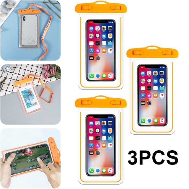 JShteea Bolsas Luminosas Impermeables para Con Pantalla Táctil para Buceo A La Deriva (naranja)