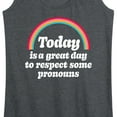 thumbnail image 3 of Instant Message - Today Great Day Pronouns - LGBT Pride Ally - Women's Racerback Tank Top, 3 of 6