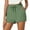 AG, variant on Women's High Waisted Textured Gauze Shorts with Pockets Elastic Drawstring Rolled Cuff Sage Green Summer Casual Shorts (White, XL)