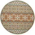 thumbnail image 5 of SAFAVIEH Veranda Moriah Southwestern Indoor/Outdoor Area Rug, 6'7" x 6'7" Square, Green/Terracotta, 5 of 10