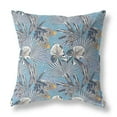 thumbnail image 1 of HomeRoots 414264 18 Pouces Tropical Intérieur & Extérieur Jeter Oreiller&44; Gris & Bleu, 1 of 1
