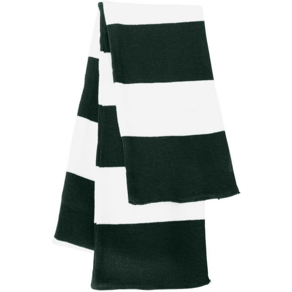 Sportsman - Bufanda de punto a rayas de rugby, Bosque Blanco Sportsman Bufandas
