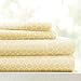 thumbnail image 2 of ienjoy Home Ensemble de Draps 4 Pcs Motif Nid d'Abeille Collection Premium Ultra Doux, Simple, Jaune, 2 of 4