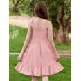 thumbnail image 4 of Arshiner Girls Summer Dress Tween Spaghetti Strap Smocked Casual Beach Sundress with Pockets, 4 of 6