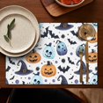 thumbnail image 5 of Colorful Pumpkin Halloween Pattern Summer Placemats Table Placemats Set Of 4-Linen Kitchen Washable Placemats Table Mats 11.8"x17.7" Non-Slip Heat Resistant, 5 of 6