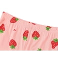 thumbnail image 5 of Beezizac Snug-Fitting Pajamas for Girls – Summer Modal Fiber Toddler/Little Jammies Pink Strawberries PJs Size 6, 5 of 7