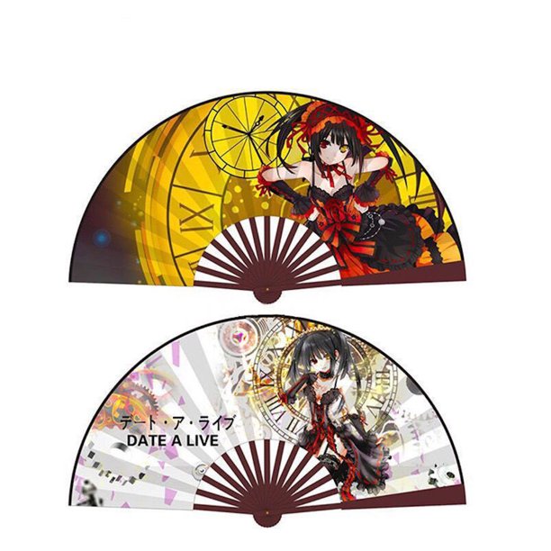 Ventiladores plegables Ventiladores de mano Abanico de mano Anime Dates a Lives x2