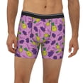 thumbnail image 2 of Men'S Boxer Briefs, Cute Grape Pineapple Soft And Breathable Mens Underwear Boxer Briefs With Widen Waist, 2 of 2