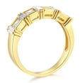 thumbnail image 3 of Wellingsale Ladies Solid 14k Yellow Gold Polished CZ Cubic Zirconia Wedding Band - Size 6.5, 3 of 6