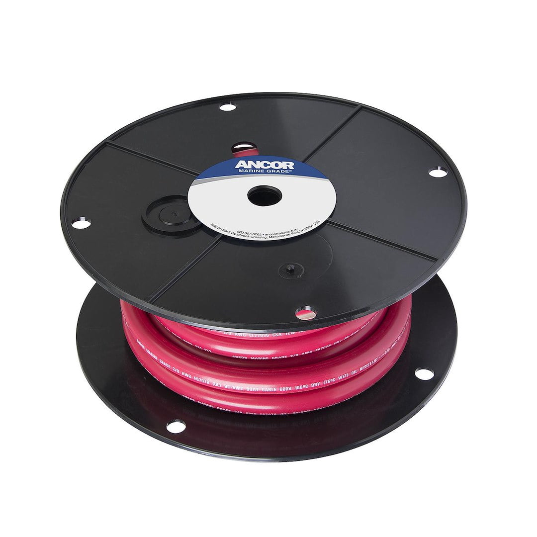 Ancor #117502 Wire, 25' #2/0 Tinned Copper, Red