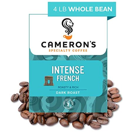 Camerons Coffee Roasted Whole Bean Coffee  Intense French  4Lb (Pack Of 1)