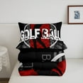 thumbnail image 4 of Golf Comforter&nbsp;Set King Size Red and Black Golf Bedding Set Teens,Sports Themed Bed Comforter&nbsp;Sets Ball Gaming Quilt Bed Set Bedroom Decor with 2 Pillowcases, 4 of 6