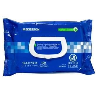 StayDry Adult Wipes, Unscented, Hypoallergenic, 7.5x12.5 inches
