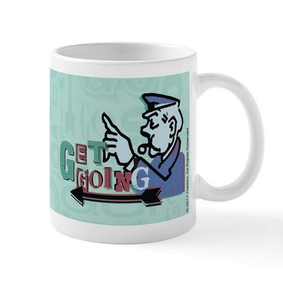 CafePress - Monopoly Get Going Mugs - 11 oz Ceramic Mug - Novelty Coffee Tea Cup