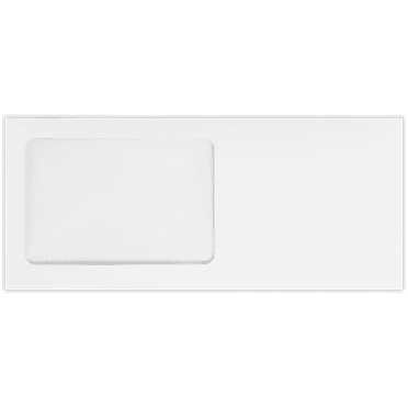 LUXPaper #10 All Purpose Window Envelopes, 4 1/8 x 9 1/2, White Wove, 50/Pack
