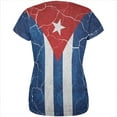 thumbnail image 2 of Distressed Cuban Flag All Over Womens T Shirt Multi 2XL, 2 of 2