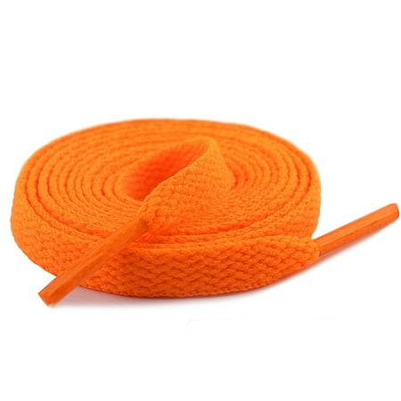 Quickwittc 2 Pair Flat Shoe laces Shoelaces for Athletic Running Sneakers Shoes Boot Strings Quickwittc Orange