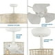 Progress Lighting Belva Collection 25" LED Ceiling Fan - Matte Black With Wicker Frame, Includes Remote