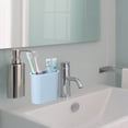 thumbnail image 2 of Unique Bargains Wall Mount Toothbrush Holder Stand for Bathroom Light Blue Self Adhesive Tooth Brush Holder, 2 of 7