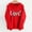 Red(New), variant on PNTUTB Women's Fashion Valentine's Day Print Hoodie Pullover Long Sleeved Hooded Drawstring Comfort Loose Sweatshirt with Pocket