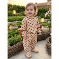 thumbnail image 5 of Loicainy Baby Toddler Girls Fall Outfit 6 12 18 24 Months 2T 3T 4T 5T Stripes Dots Print Long Sleeve T-shirt with Pants Clothes Set, 5 of 9
