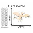 thumbnail image 2 of Unfinished Wood Flying Dragon Shape - Mythical - Beast - Craft - up to 46" DIY 14" / 1/8", 2 of 3