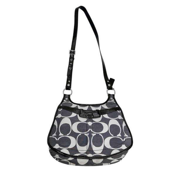 Pre-Owned Coach Signature Canvas Shoulder Bag, Crossbody, Gray, 10869-13292 (Good)