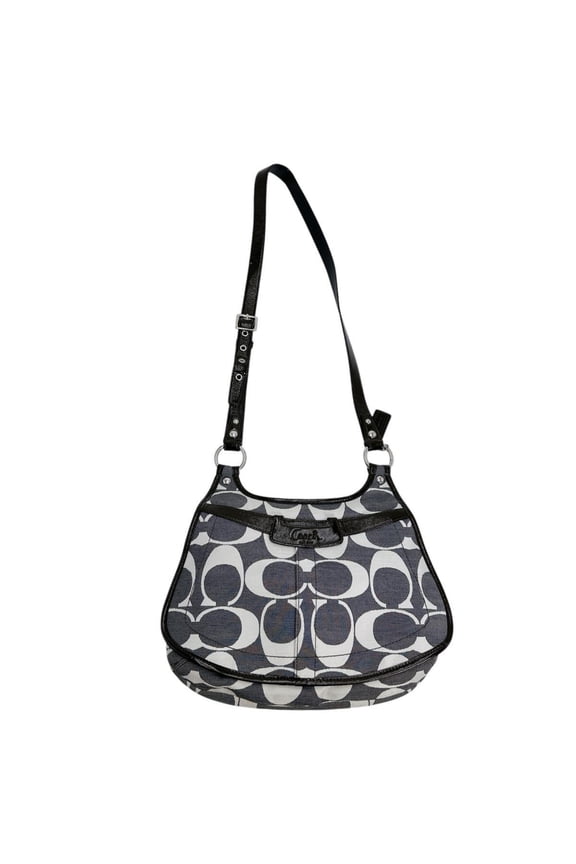 Pre-Owned Coach Signature Canvas Shoulder Bag, Crossbody, Gray, 10869-13292 (Good)